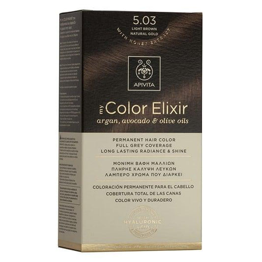 Tinta My Color Elixir N5.03 Castano chiaro naturale dorato Apivita