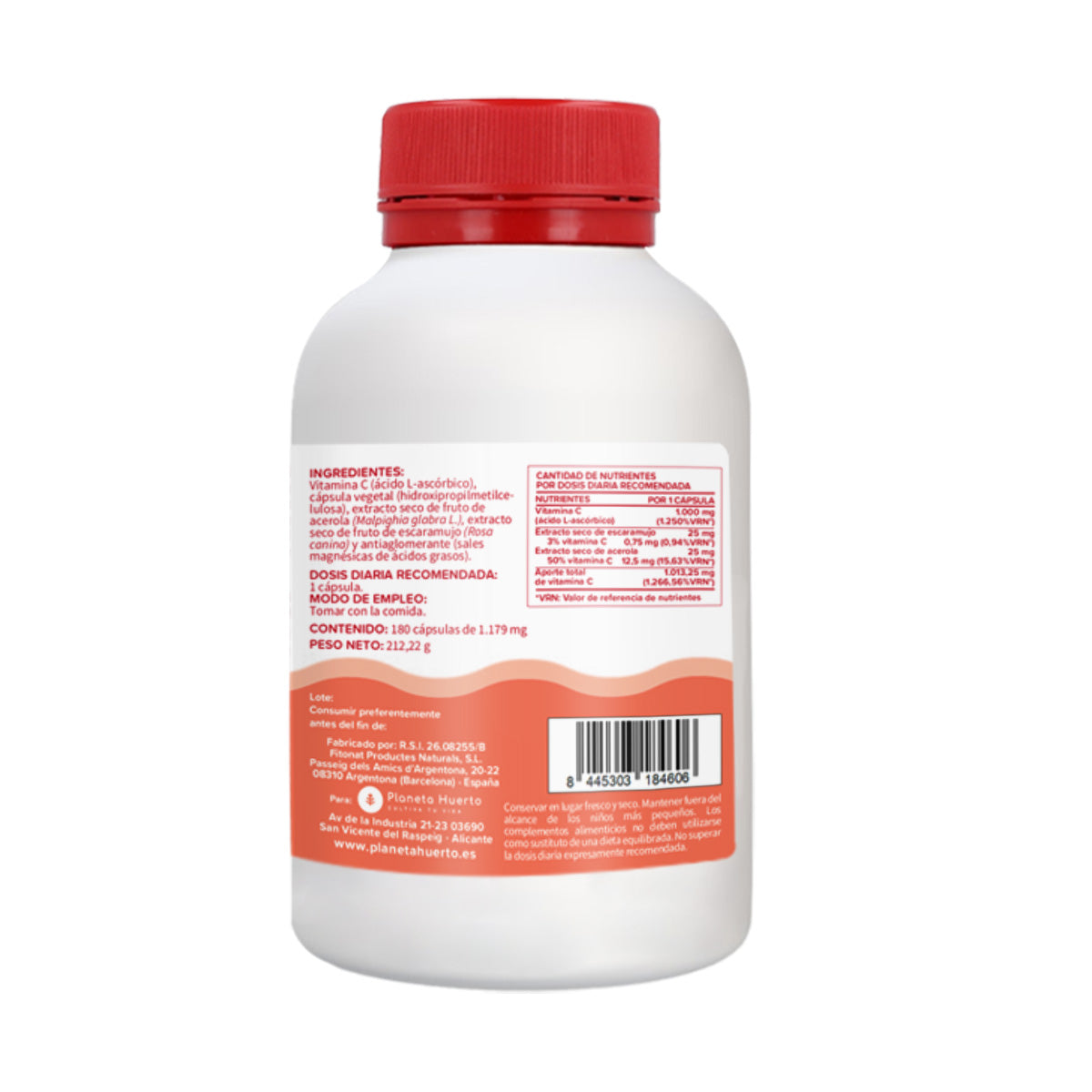 Vitamin C 1000 mg Planeta Huerto 180 vegetarische Kapseln