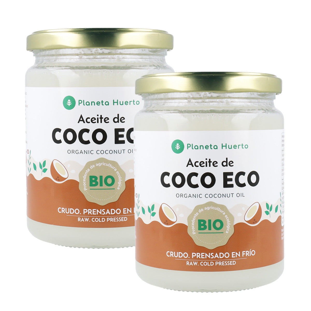 Pack 2x ECO Planet Orchard huile de coco vierge 500 ml