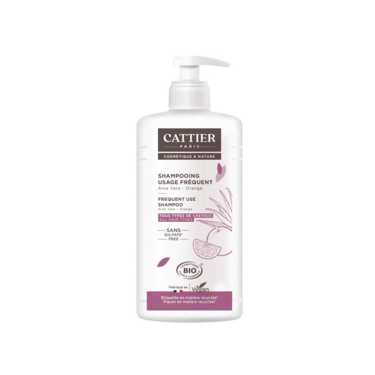 Shampoo per uso frequente senza solfati Cattier 500 ml
