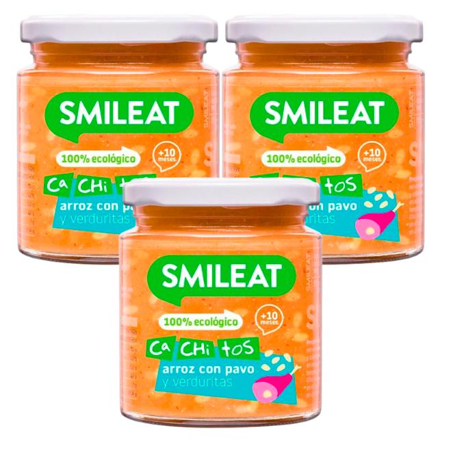 3er-Pack Bio-Reis mit Truthahn und Gemüse von CA CHI TOS Smileat 230 g