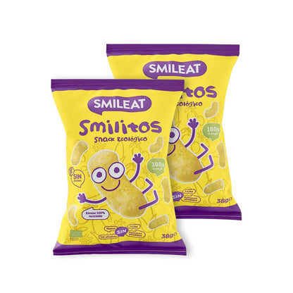 Pack of 2 Smilitos, organic corn sticks Smileat, 38 g
