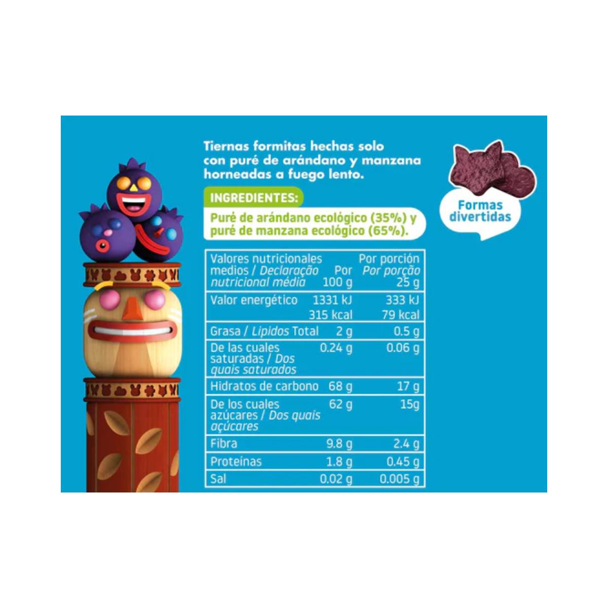 PACK 3x Snack ai mirtilli e mela ECO 25 g, Triboo