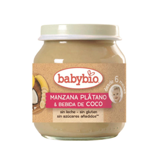 Babybio Apple, Banana and Coconut Drink Jar, 130 g, Babybio