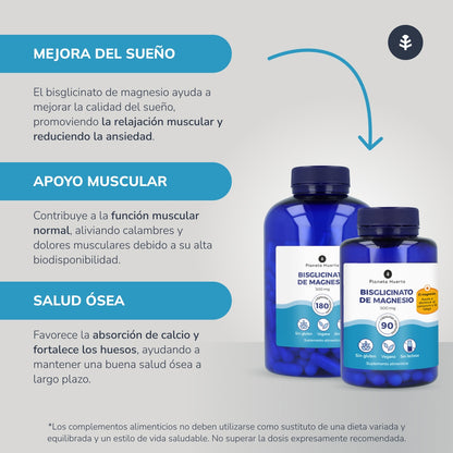 Magnesium Bisglycinaat 500 mg Planeta Huerto 180 capsules