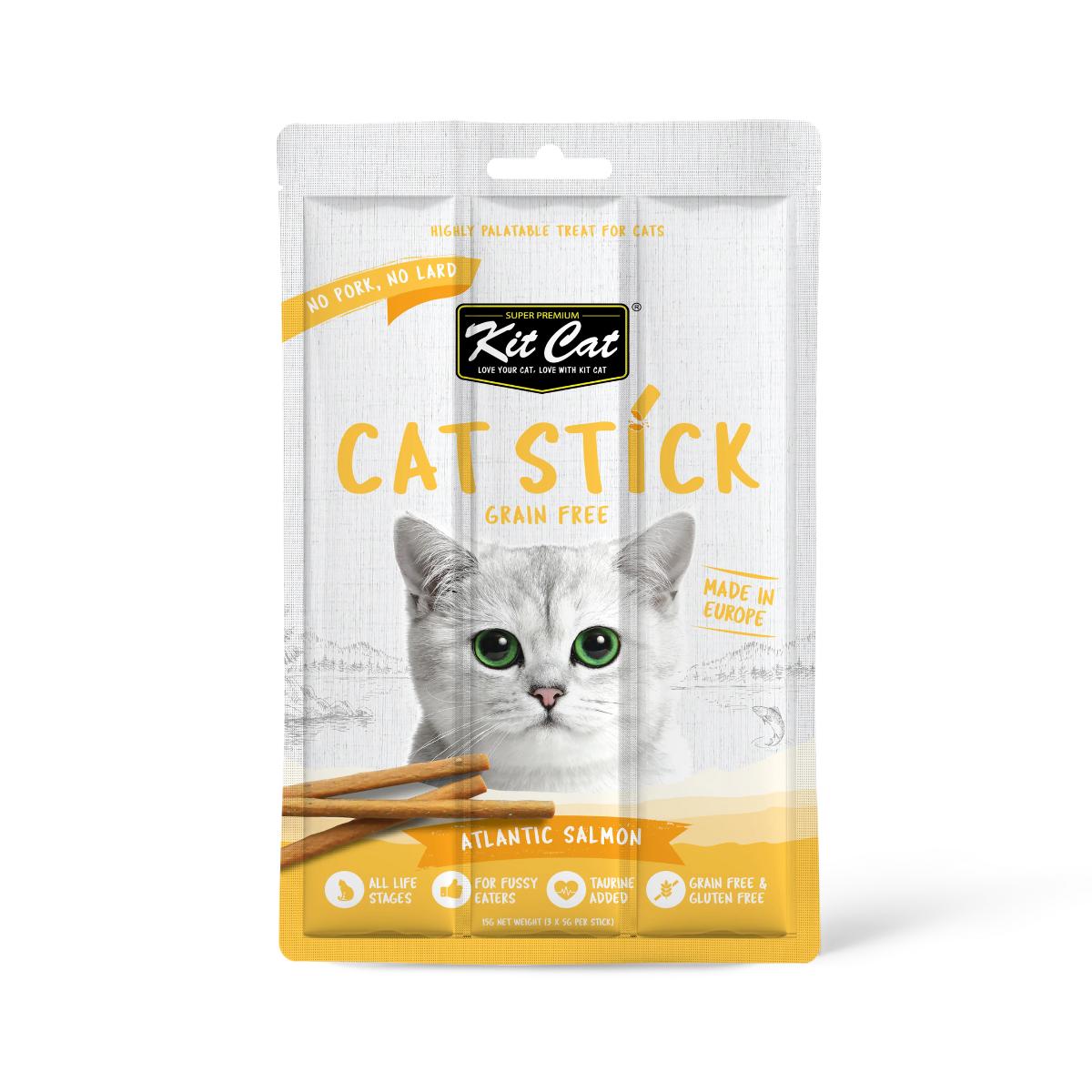 Kit Cat Cat Stick - Atlantische zalm 15 g Halfvochtige snack voor katten