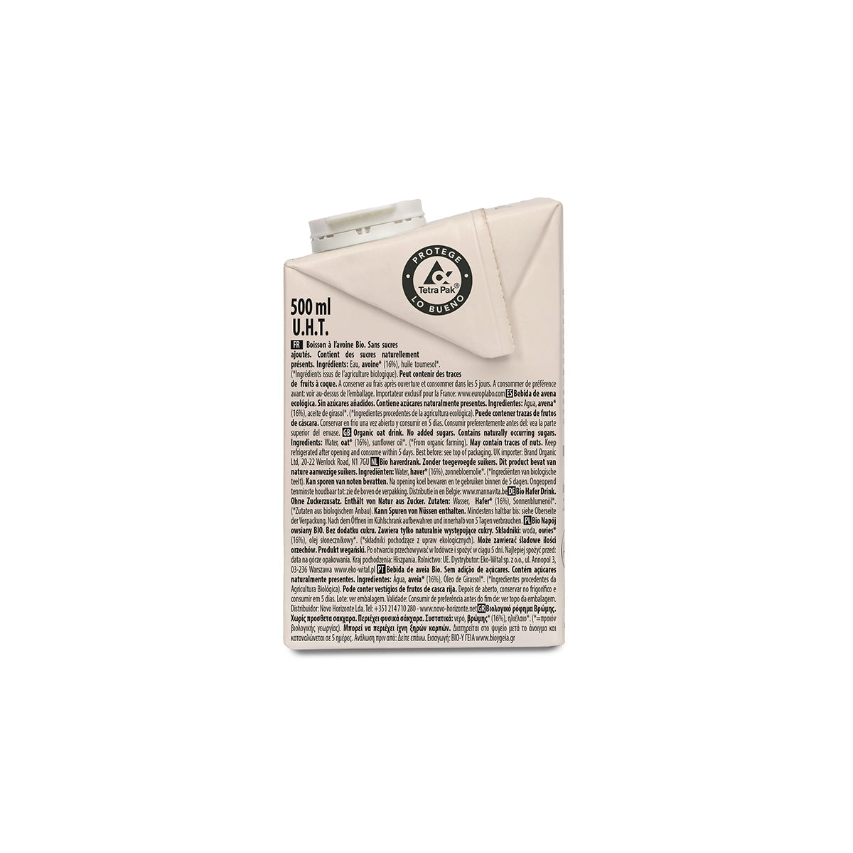 Biologische suikervrije haverdrank ECOMIL 500 ml