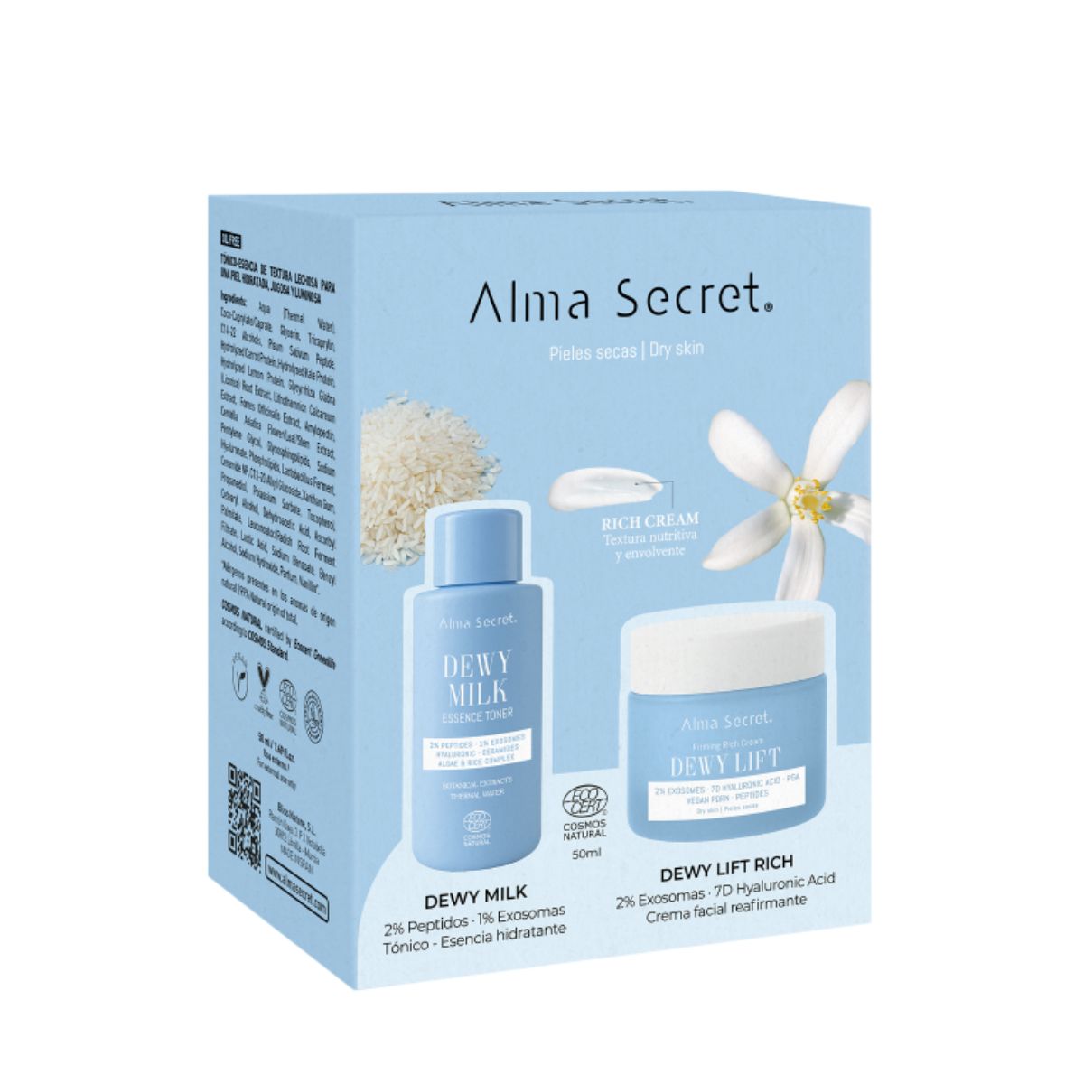 COFFRET : CRÈME DE JOUR DEWY LIFT « RICH » PEAU SÈCHE 50 ML + MINI TONIQUE DEWY MILK 50 ML