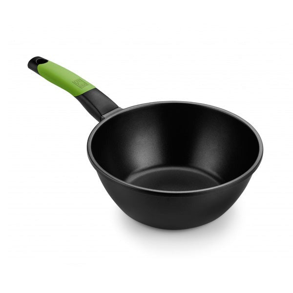 Wok ECO+ aus Aluminiumguss, induktionsgeeignet, Bra Prior, 24 cm
