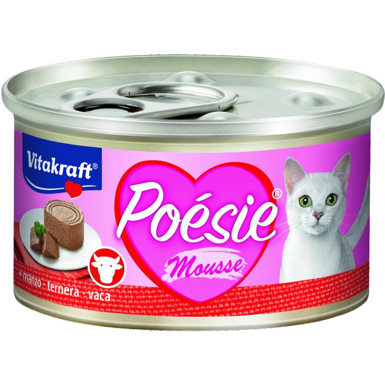 Vitakraft Dose Poésie Rindfleischmousse 85 g Nassfutter für Katzen