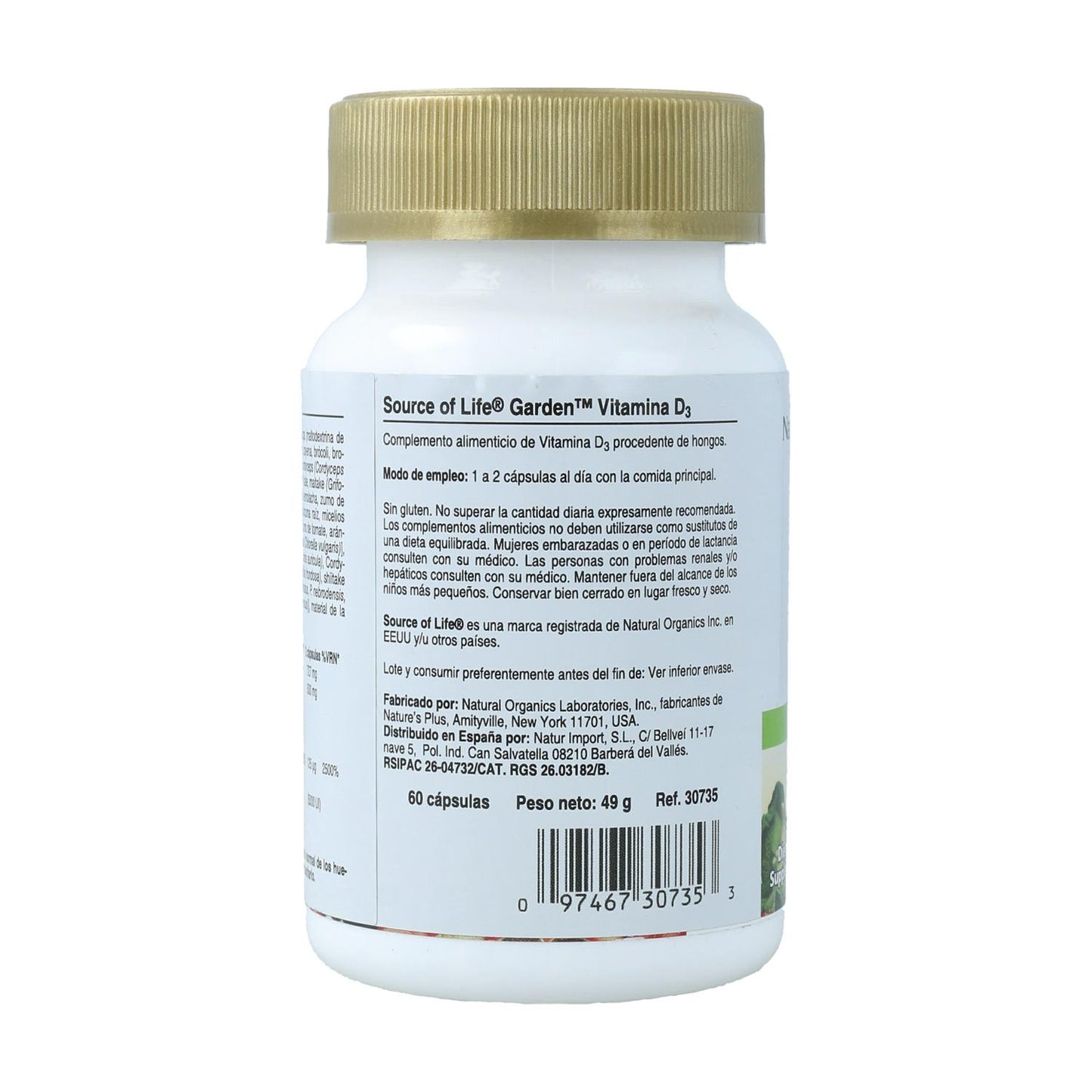 Vitamine D3 Garden Nature's Plus, 60 tabletten