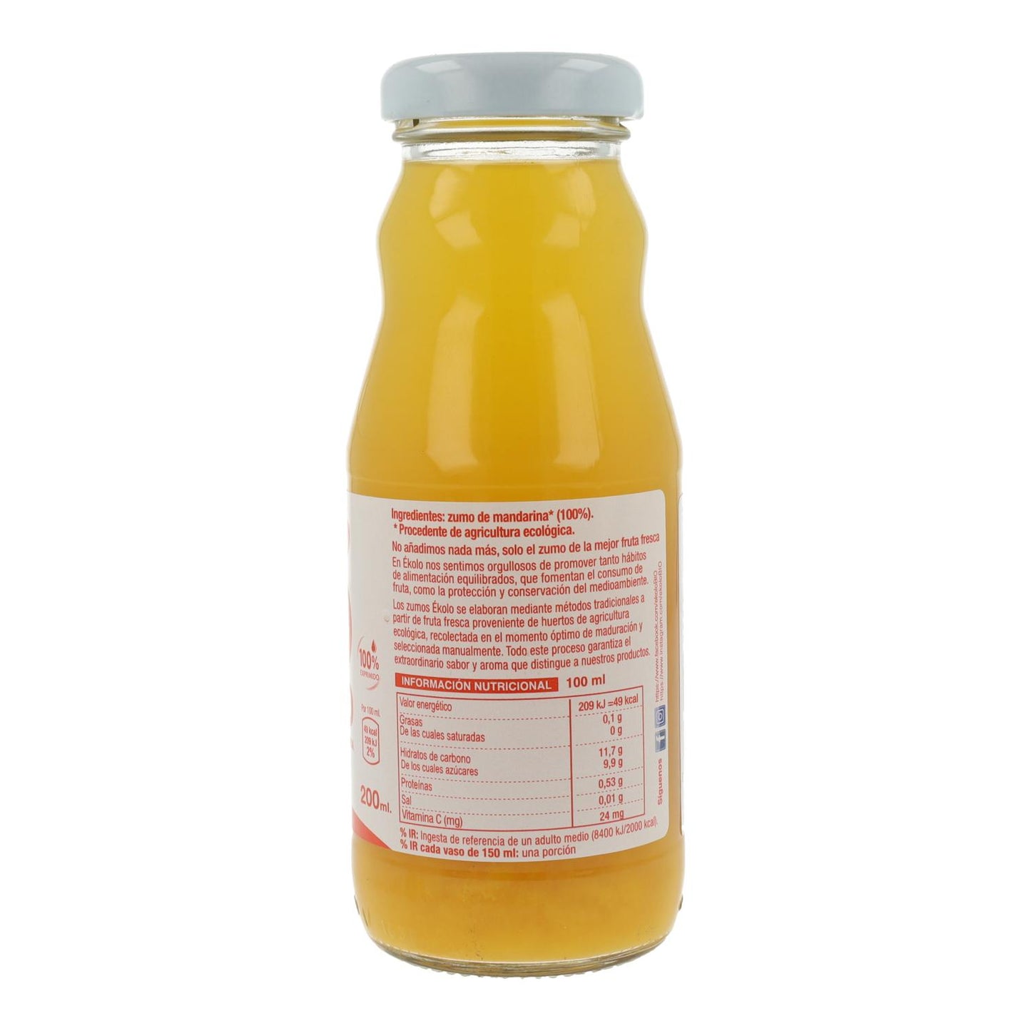100 % Bio-Mandarinensaft, frisch gepresst, Ékolo 750 ml