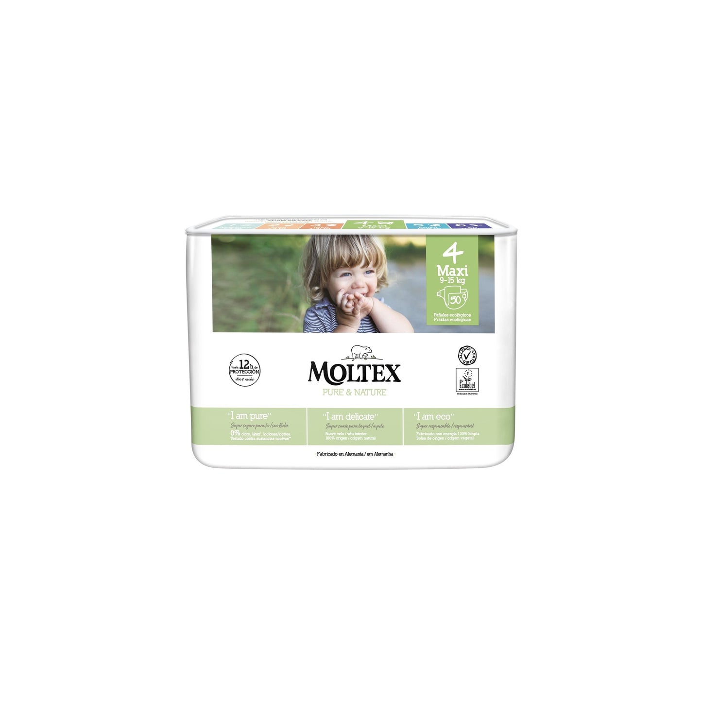 Moltex Pure & Nature T4 nappies (9-15 kg), 50 units