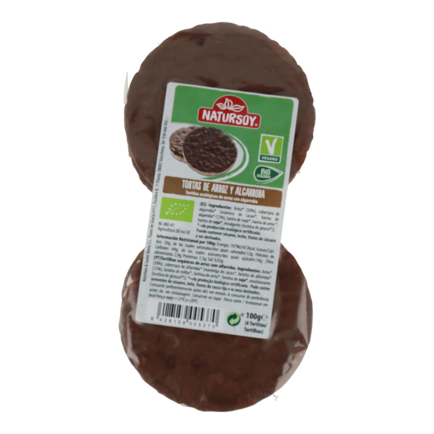 Reispuffer mit Johannisbrot, 100 g. Natursoy