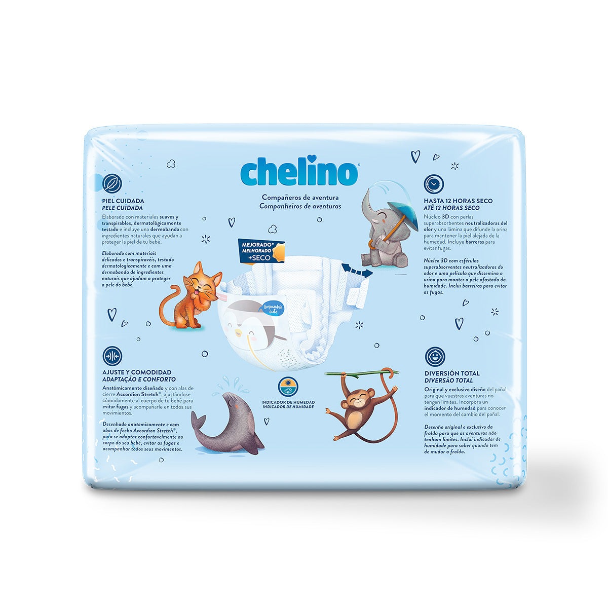 Confezione da 6 x Pannolini T5 Pasitos (13-18 kg) 30 pezzi, Chelino