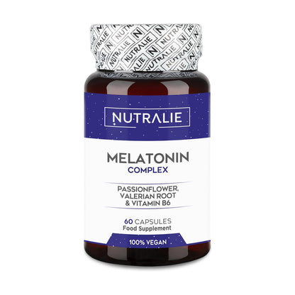 Melatonina con passiflora + radice di valeriana + B6 Nutralie 60 capsule