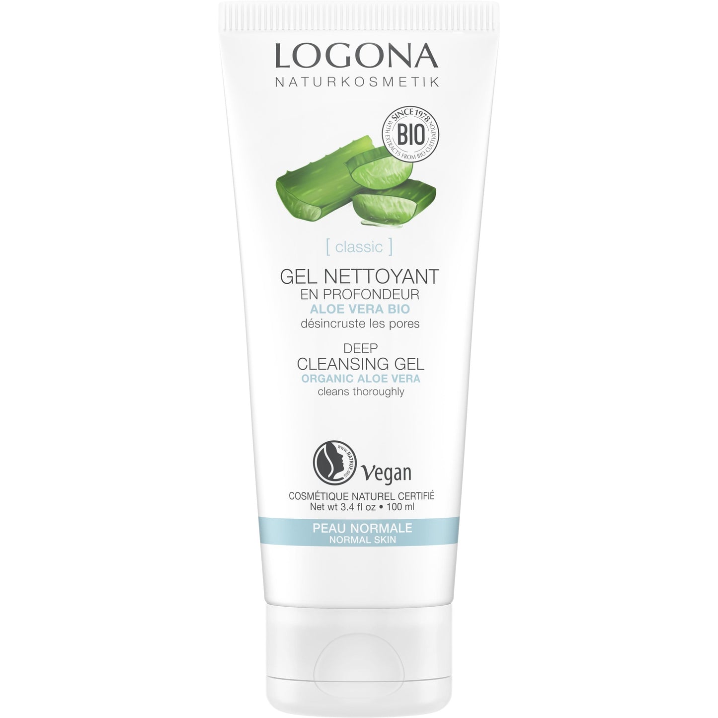 Gel detergente profondo Aloe Vera Bio Logona, 100 ml