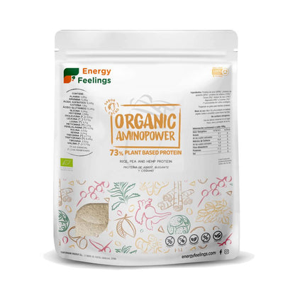 Proteine vegane Organic Aminopower 73% Cacao Energy Feelings 500 g