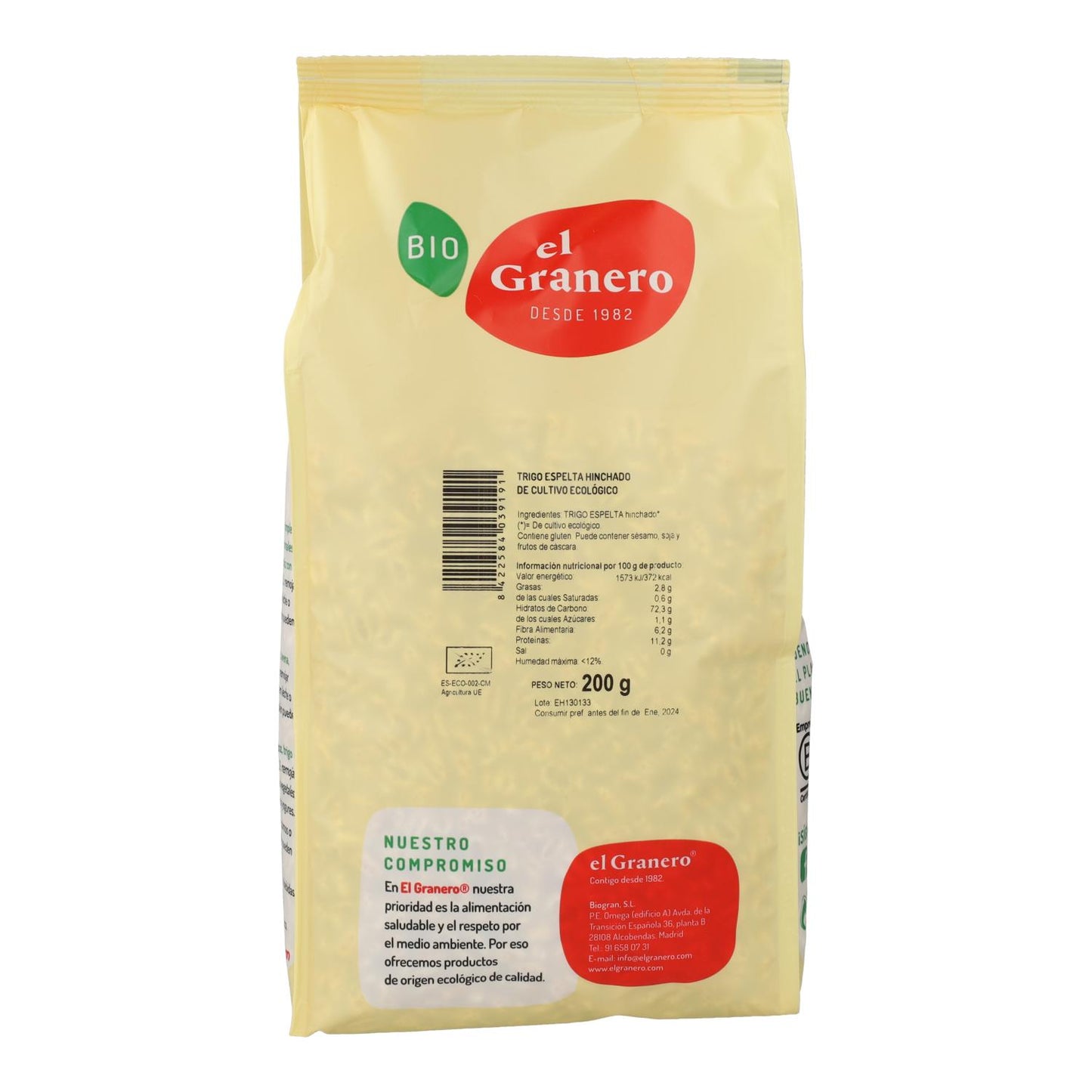 Bio-Dinkel, geschwollen, El Granero, 200 g