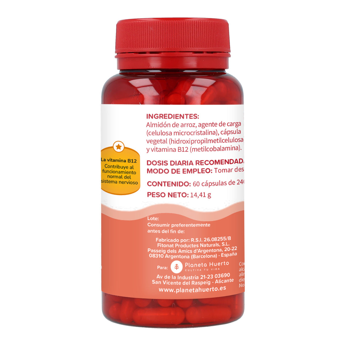 Pack 2x Vitamina B12 Planeta Huerto 60 cápsulas