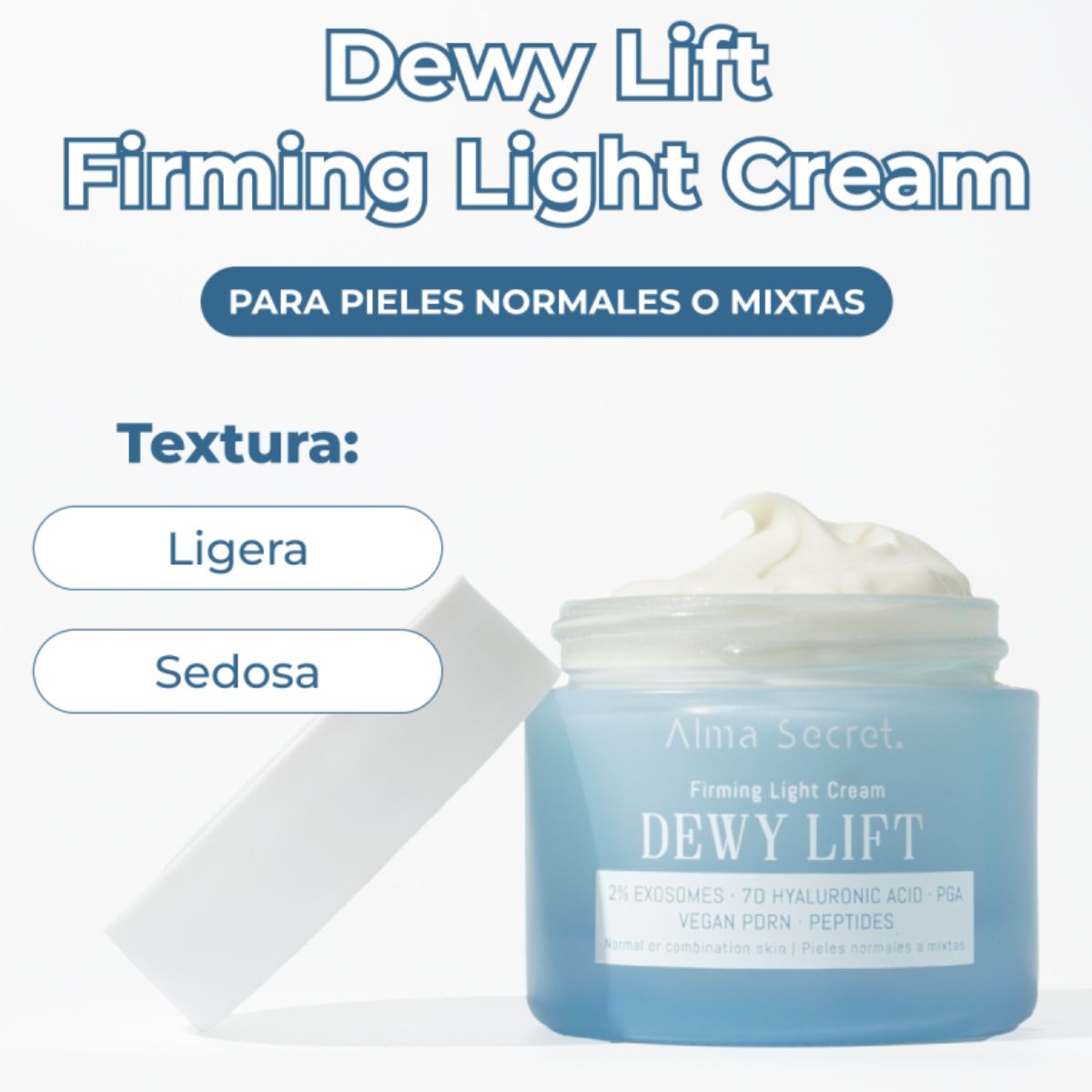 STRAFFENDE TAGESCREME DEWY LIFT LIGHT – NORMALE BIS MISCHHAUT MIT 2 % EXOSOMEN 50 ML