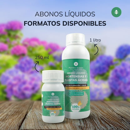 Hydrangea and Acidic Plants Liquid Fertilizer Planeta Huerto 250 ml