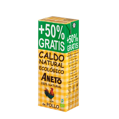 Aneto Bio-Hühnerbrühe, natürlich, 1 l + 500 ml GRATIS