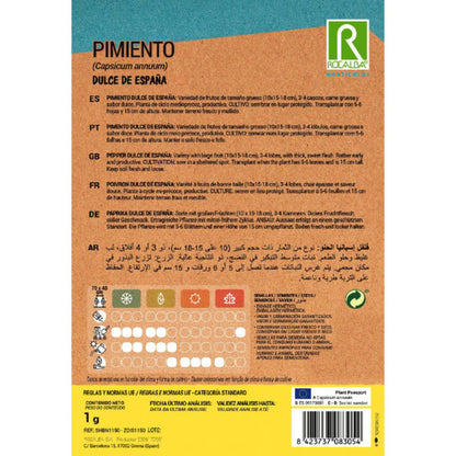 Semillas de Pimiento dulce de España