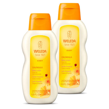 Kampanjpaket 2 st Weleda Calendula Body Milk för barn, 200 ml