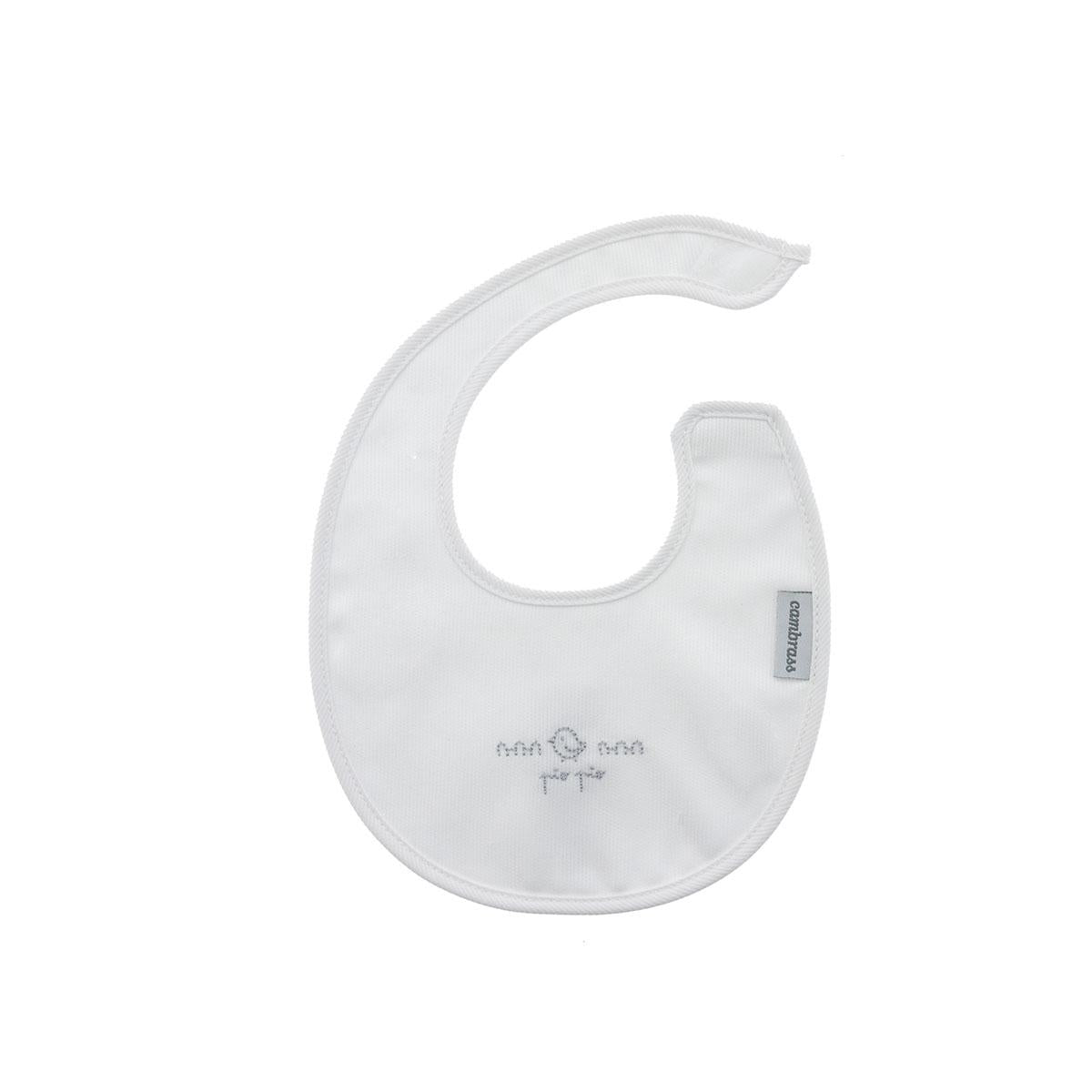 Cambrass Pío pío round bib with Velcro, light blue