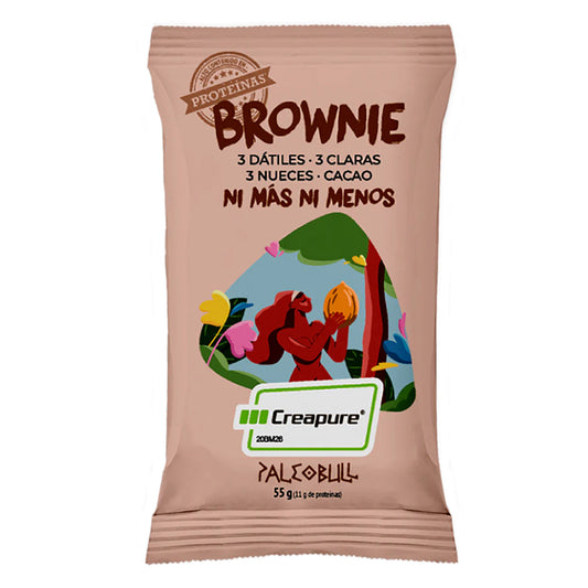 Einzelner Brownie-Riegel Creapure, Paleobull, 55 g