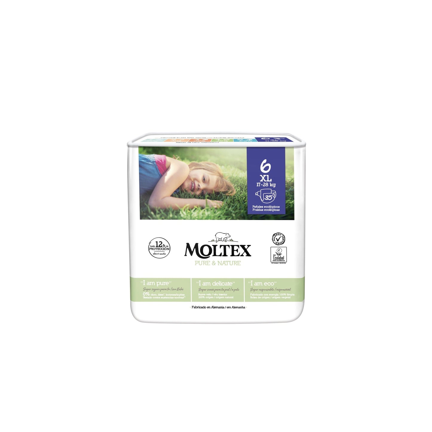 Pieluchy Moltex Pure & Nature T6 (17-28 kg), 35 szt.
