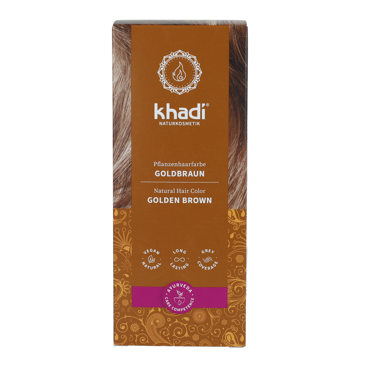 2x-pakket Natuurlijke haarkleurstof goudbruin Khadi 100 g
