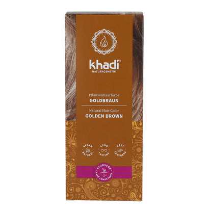 2x-pakket Natuurlijke haarkleurstof goudbruin Khadi 100 g
