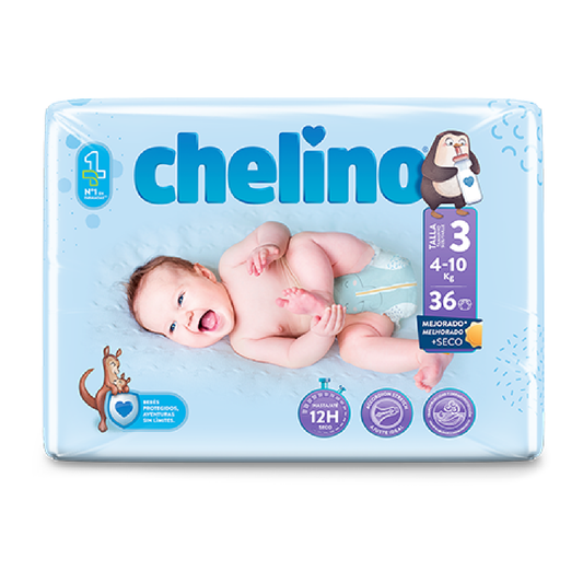 CHELINO Windeln T3 Liegeposition (4-10 kg) 36 Stück
