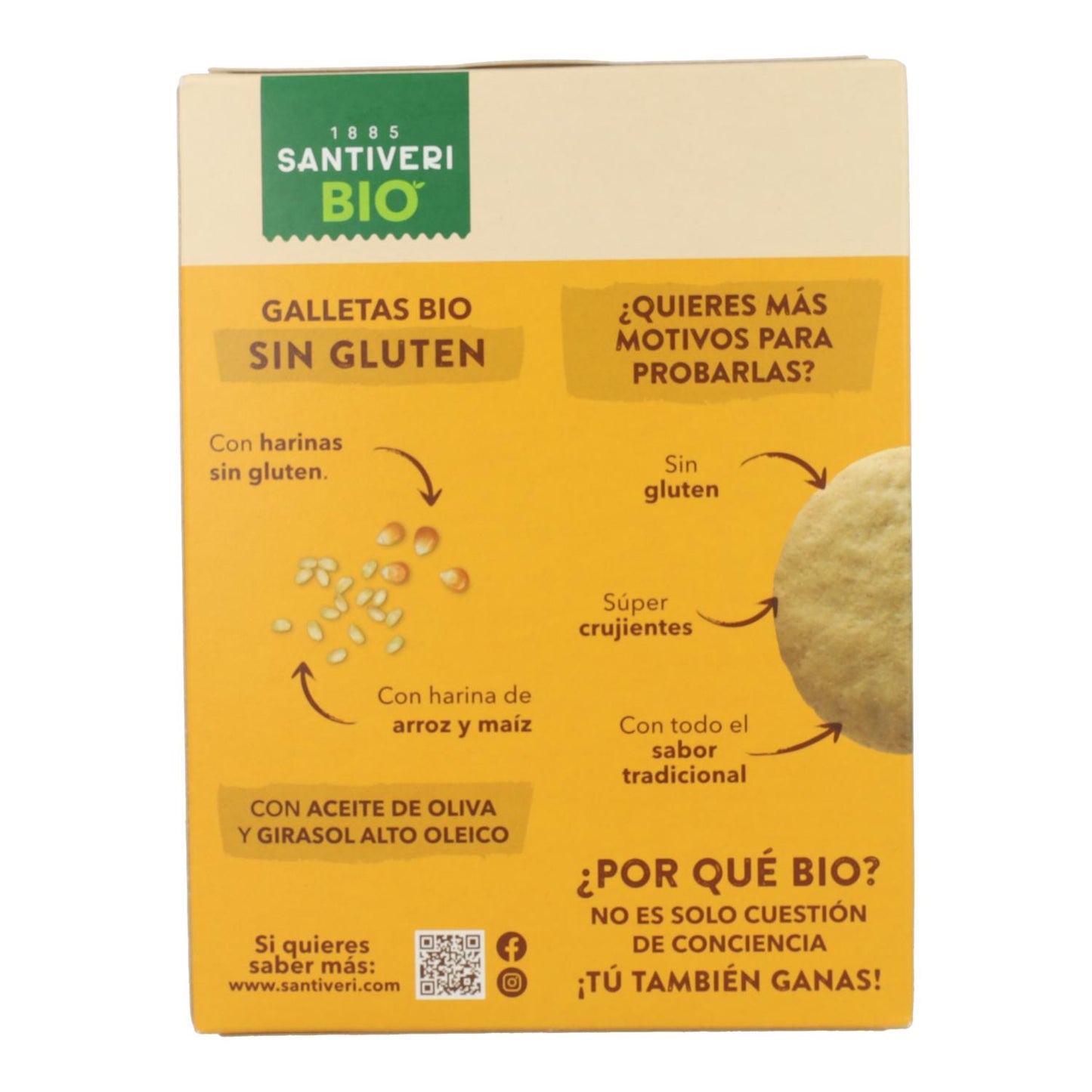 Bezglutenowe ciastka Bio 2P Santiveri 360 g