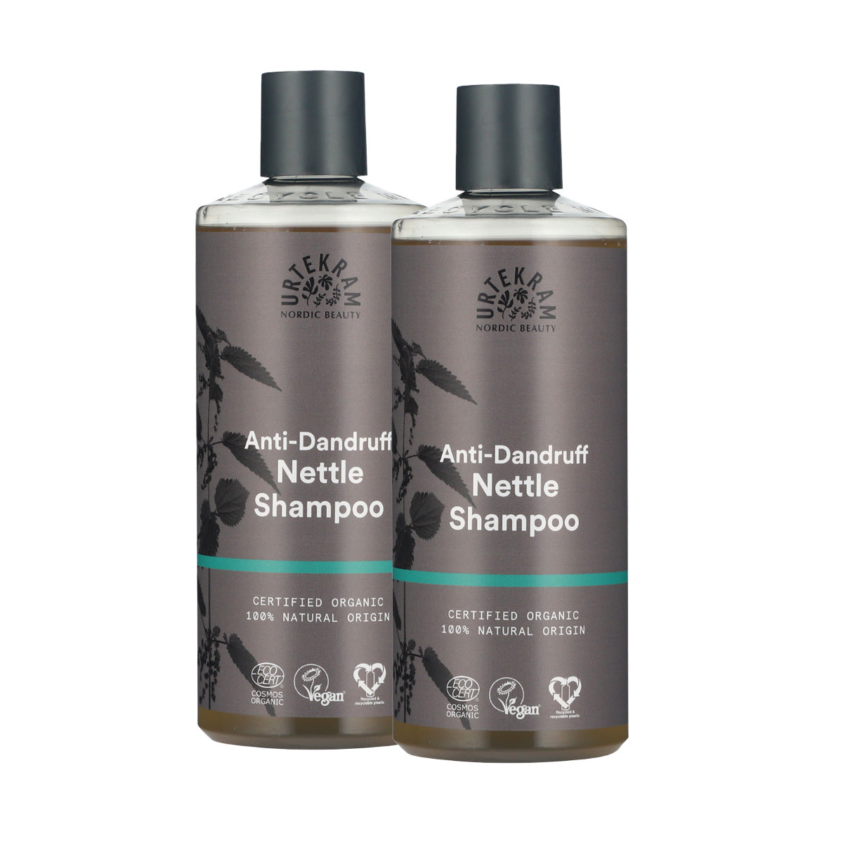 Confezione da 2 shampoo antiforfora all'ortica Urtekram 500 ml