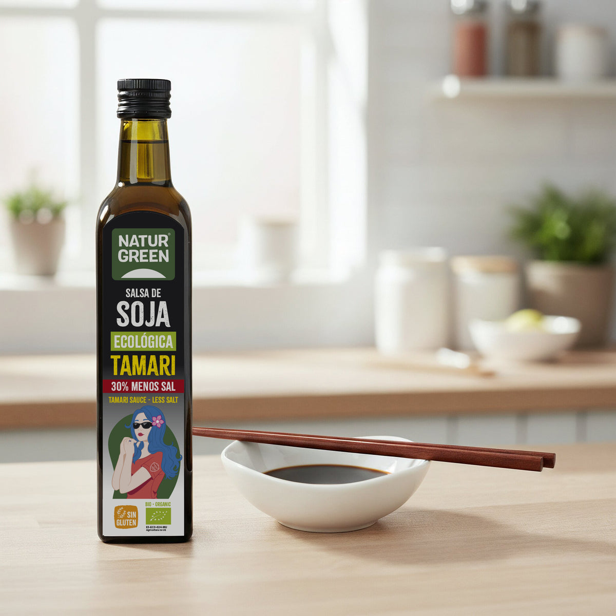 Tamari a ridotto contenuto di sale Bio NaturGreen 500 ml
