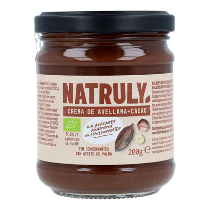 BIO-Kakao- und Haselnusscreme Natruly 200 g