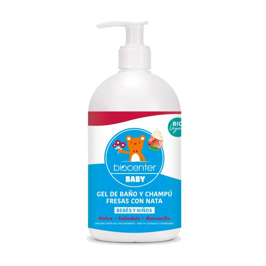 Gel douche et shampoing Fraises à la crème Biocenter 500 ml