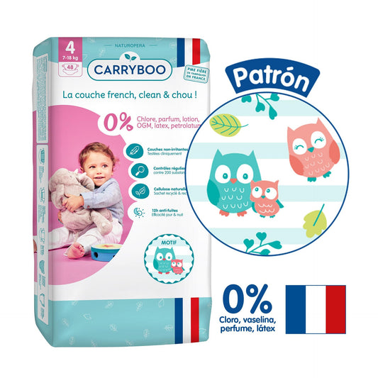 CARRYBOO – Ökologische Windeln T4 (7–18 kg) – Jumbo 48 Windeln