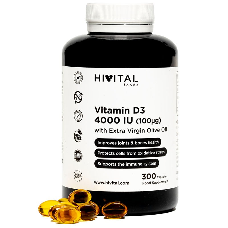 Vitamin D3 4000 IE Natural Hivital 300 Kapseln