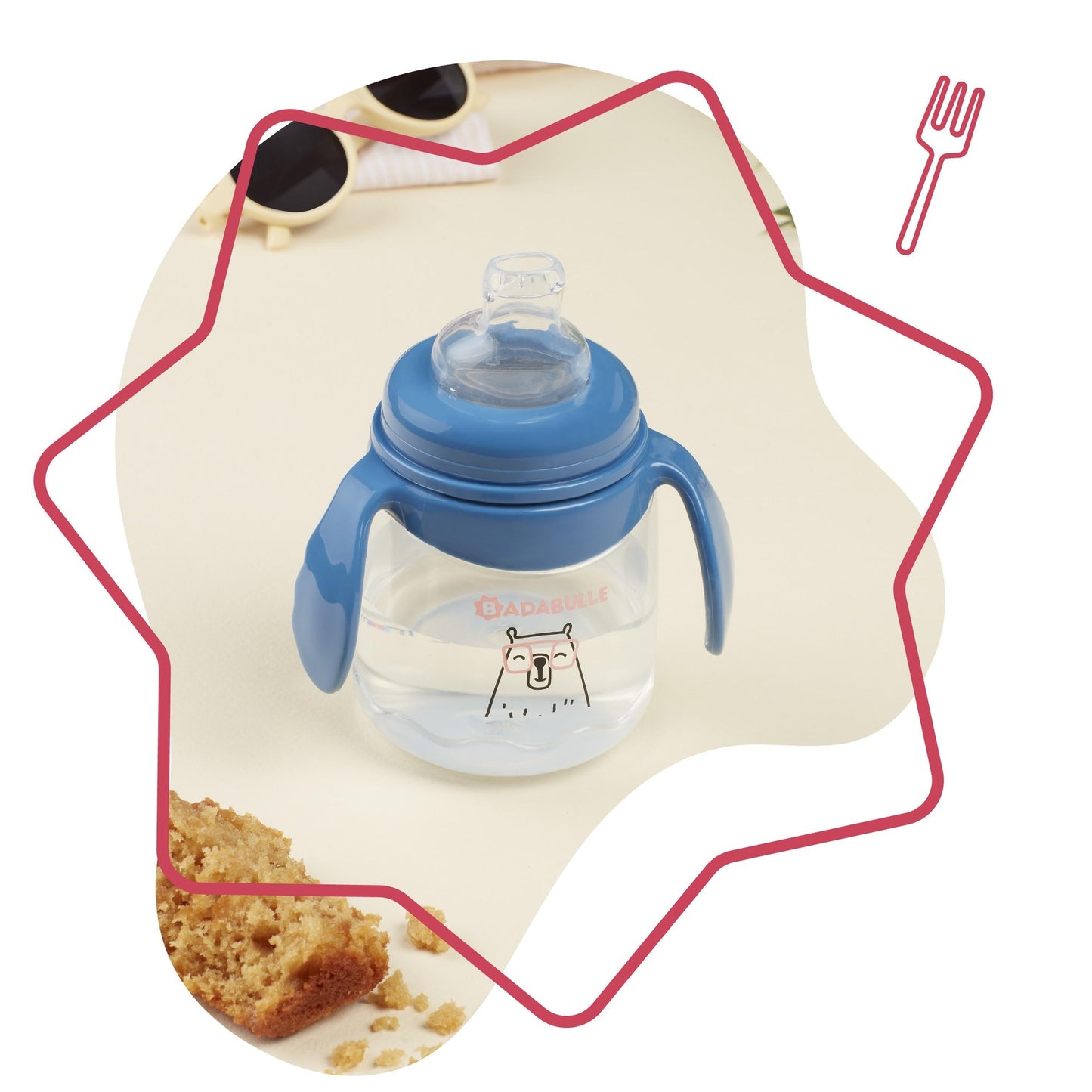 Lot de 2 tasses anti-fuites Badabulle