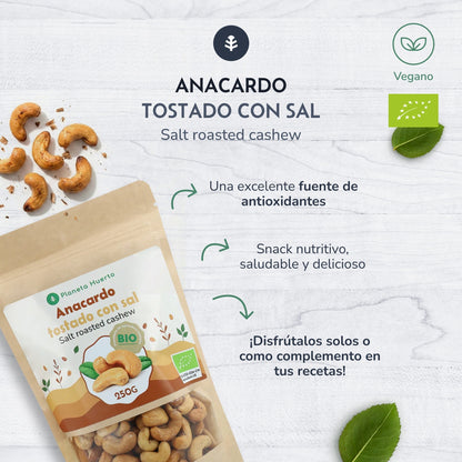 Anacardi tostati e salati ECO Planeta Huerto 250 g