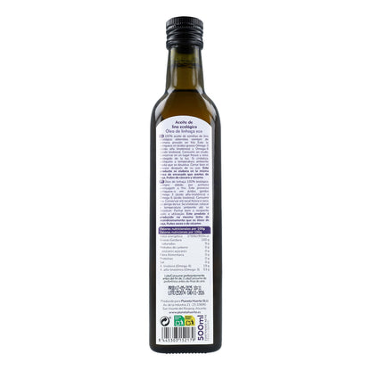 Confezione da 2 oli di lino spremuto a freddo ECO Planeta Huerto 500 ml