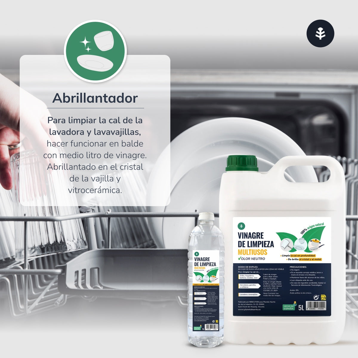 Weißer Reinigungsessig 1L Planeta Huerto