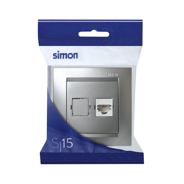 Simon 15 telefoonhouder aluminium