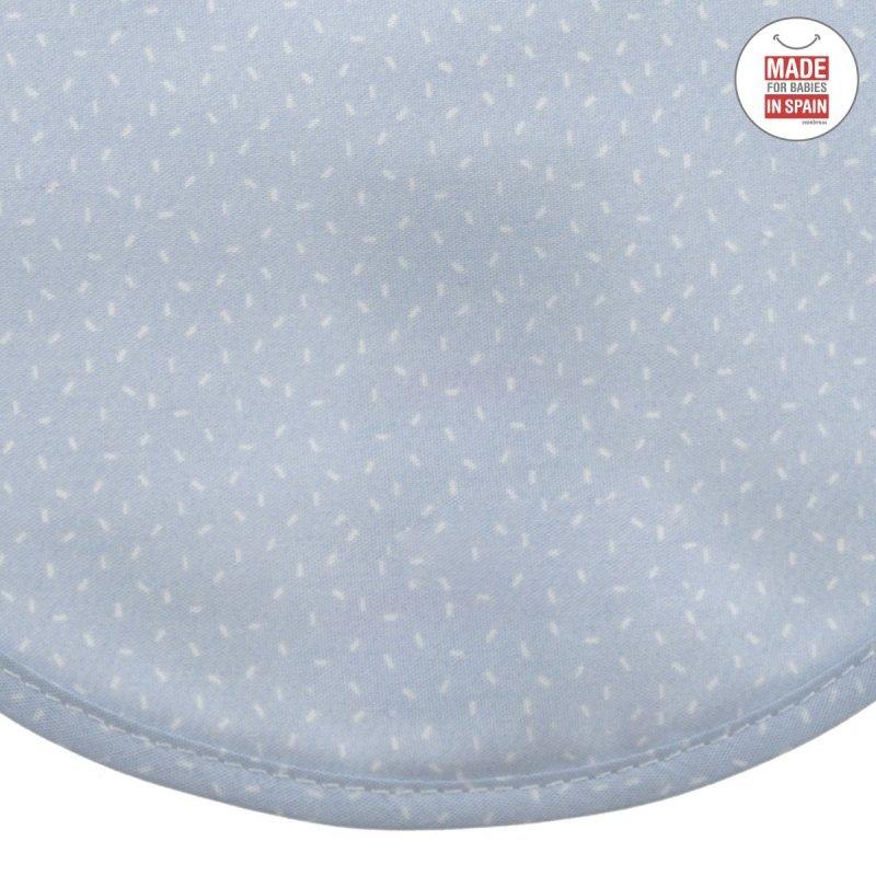 Rund haklapp med kardborreband Sky celeste/ Lluvia  Cambrass