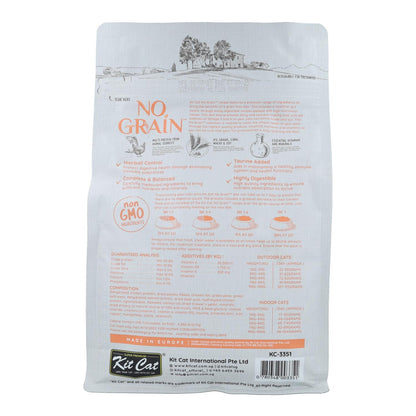 Kit Cat No Grain Cat Food - Kip & Zalm 1 kg Natuurlijk kattenvoer