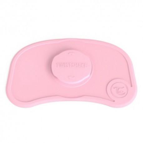 Mini obrus z przyssawką + antypoślizgowy talerz Click-Mat Twistshake Pastelowy róż